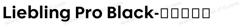 Liebling Pro Black字体转换